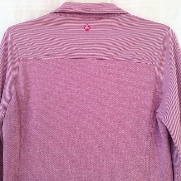 Prana Stripes Top Kinley Shirt Women's Medium Collared Long Sleeves Button Front - Picture 8 of 12